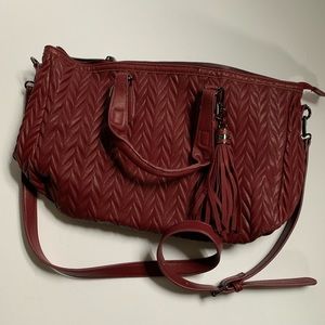NWOT Charming Charlie Burgundy Hobo Bag
